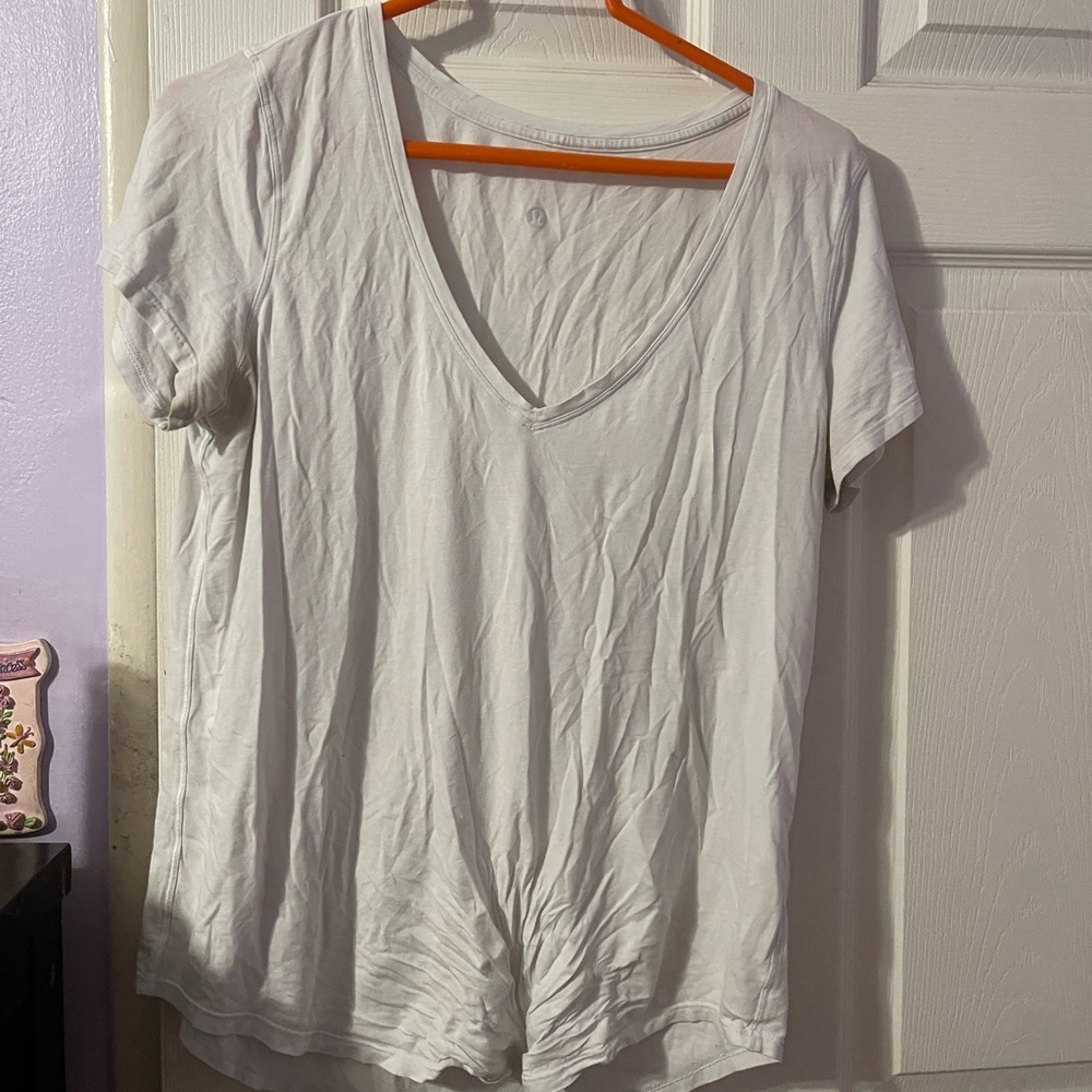 Lululemon White Love Tee Short Sleeve Shirt